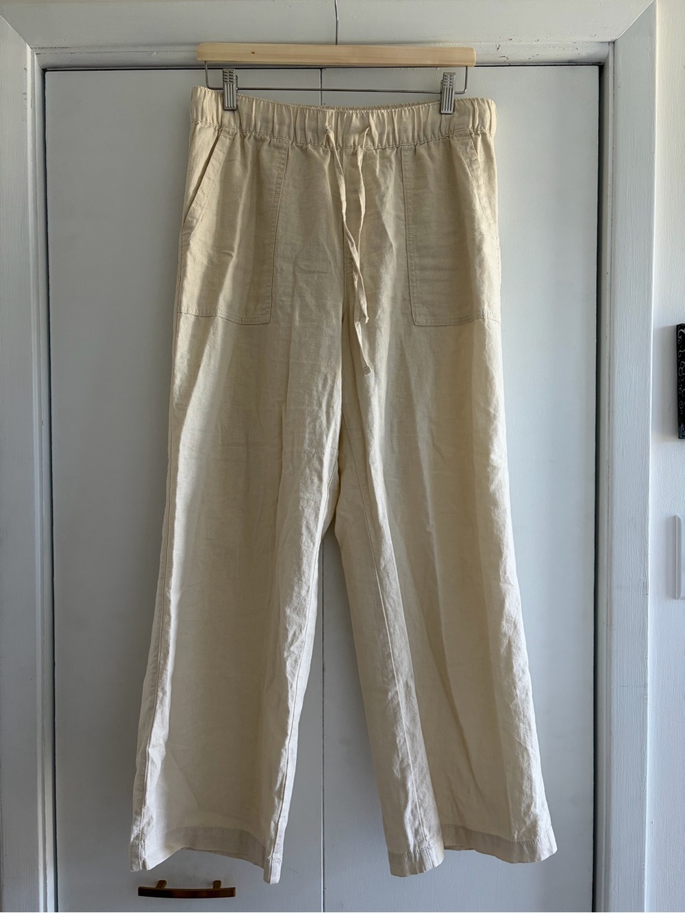Gap Drawstring Linen-Blend Pants